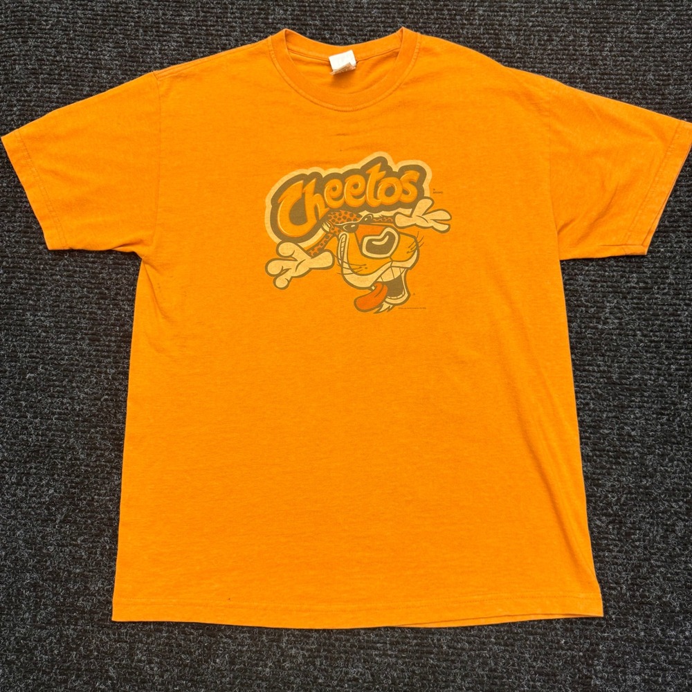 Trau & Loevner Cheetos Chester Cheetah Graphic T-Shirt Orange Mens Large